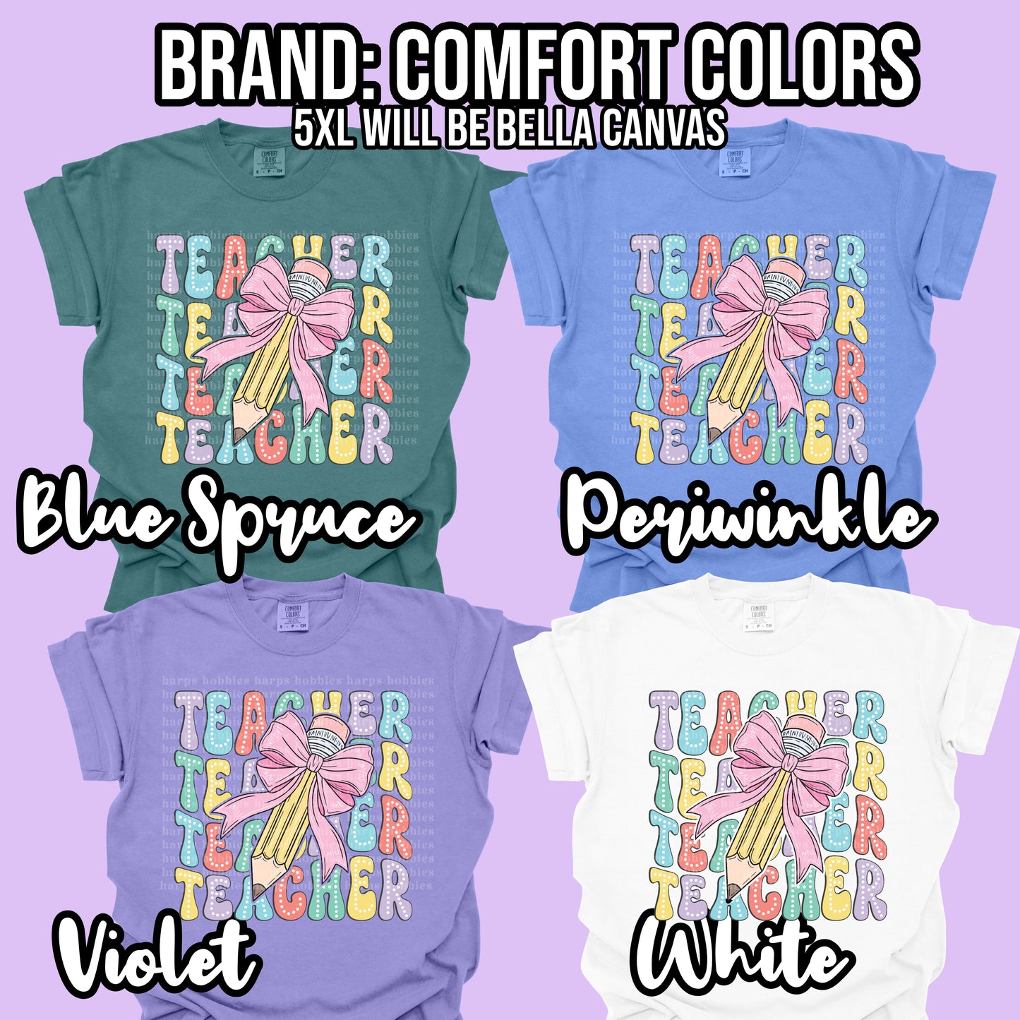 Colorful Coquette Teacher Tshirt