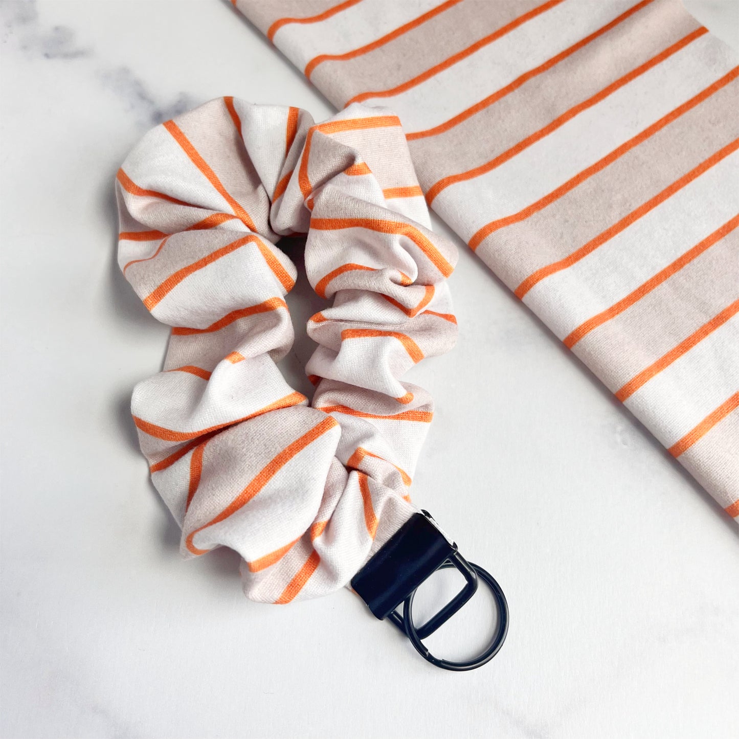 Autumn Stripes Keychain Scrunchie