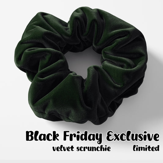 Forest Green Velvet Scrunchie