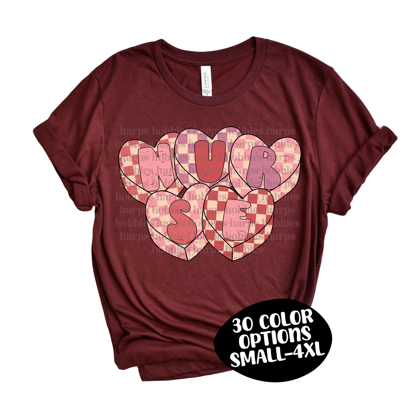 Nurse Hearts Distressed (tshirt/hoodie/sweatshirt/longsleeve)