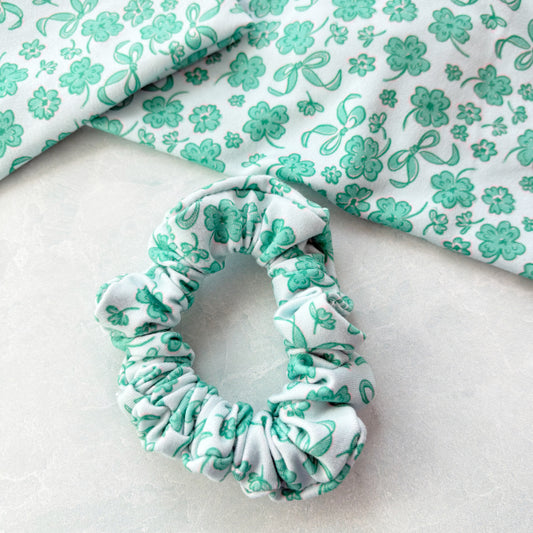 Floral Shamrocks Scrunchie (Skinny)