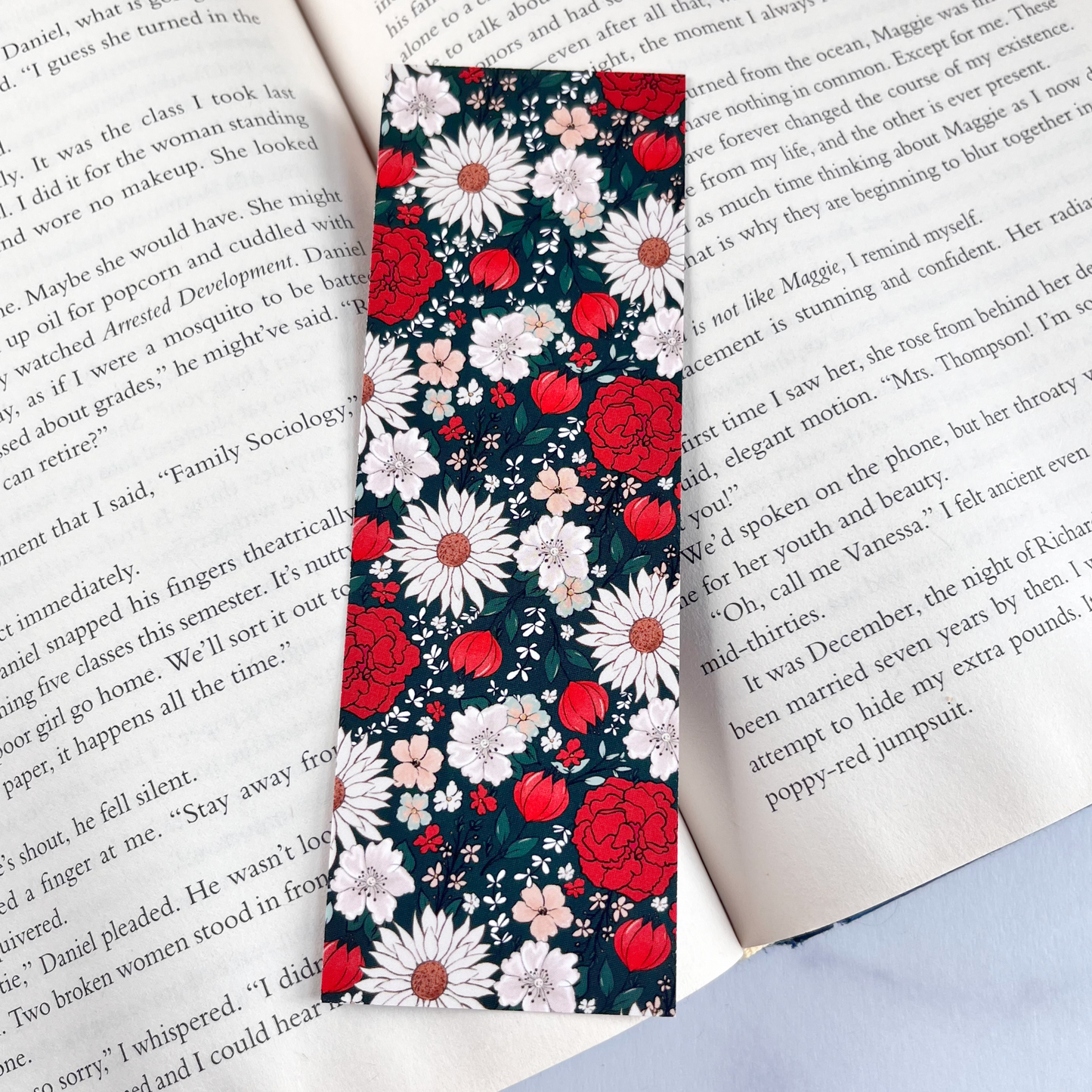 Holiday Floral Bookmark