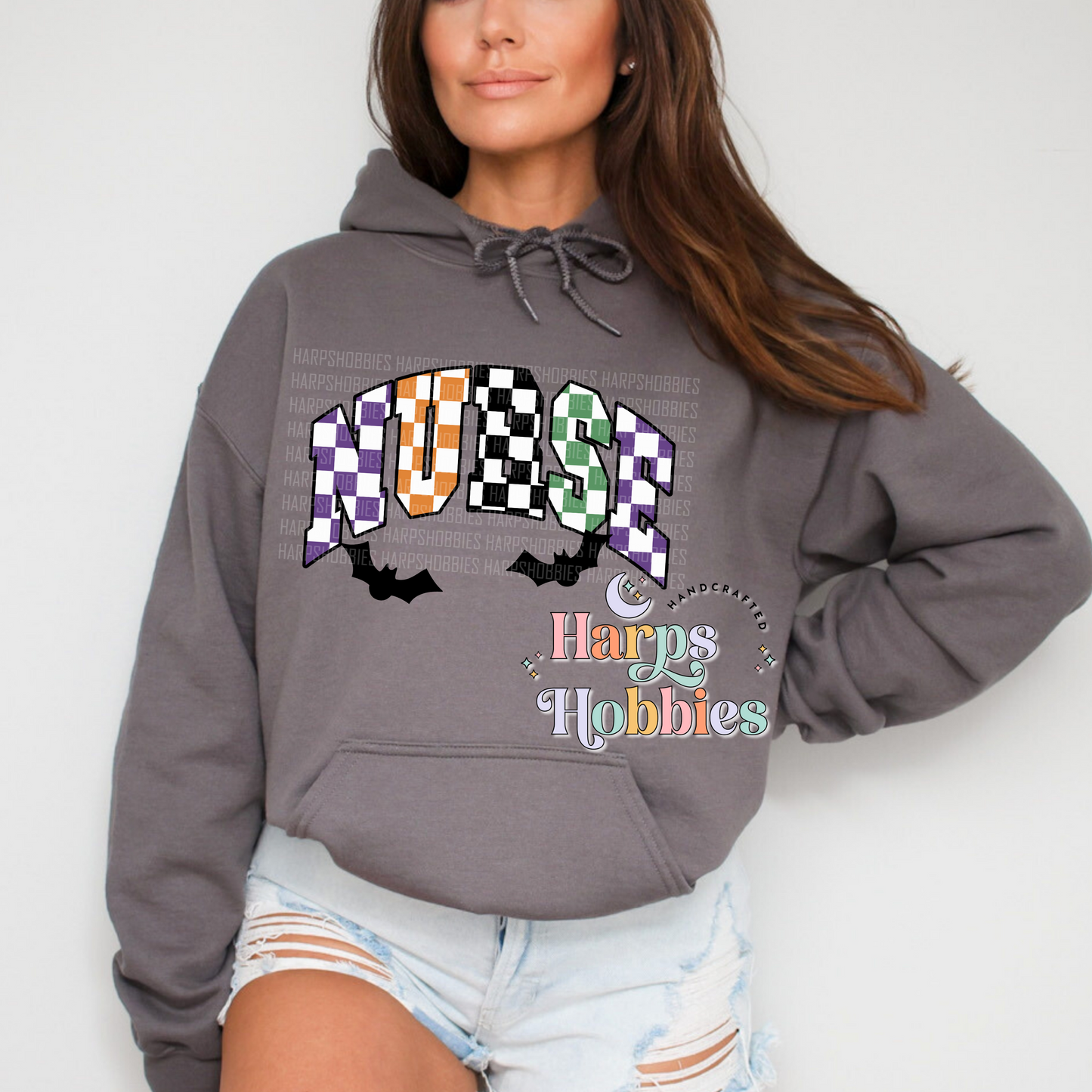 Nurse Halloween Checkered Sweatshirt/Hoodie